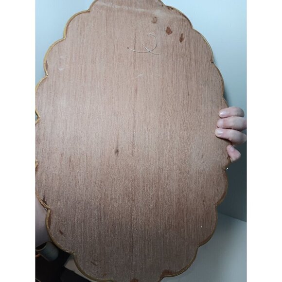 Vintage Capiz Shell Scalloped Seashell Art Birds And Flowers Art Work Sealed - Picture 4 of 6